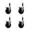 Service Caster 5'' Soft Rubber Swivel 1'' Expanding Stem Caster Set Total Lock Brake, 4PK SCC-EXTTL20S514-SRS-1-4 - alternate 1